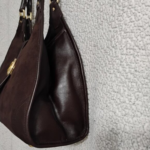 Michael Kors Hudson Large Suede Leather Tote Bag Walnut Brown NWT - Picture 3 of 16